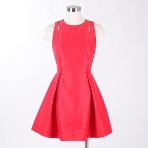 SATIN FIT & FLARE DRESS